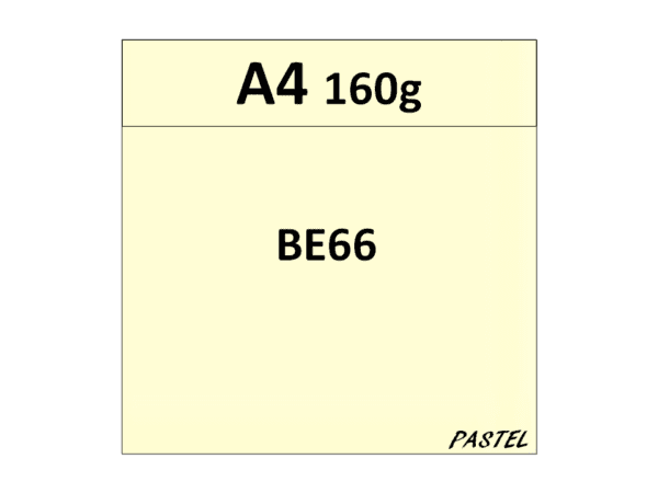 Papier kolorowy A4, 160g/m2, pastel BE66, 250 arkuszy