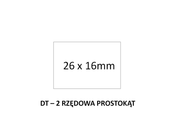 taśma dwurzędowa DT biała