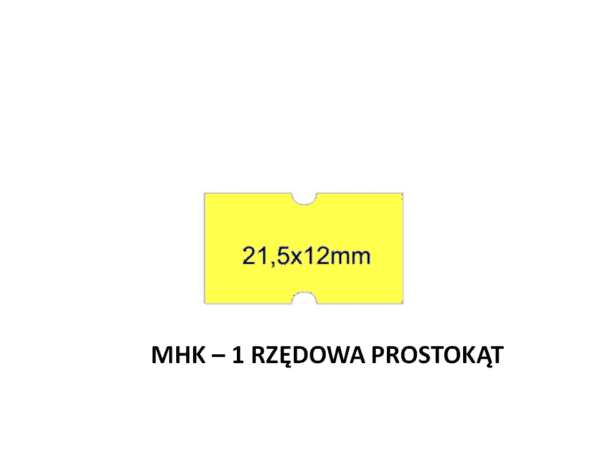 taśma jednorzędowa MHK żółta