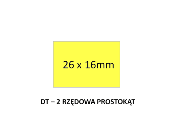 taśma dwurzędowa DT żółta