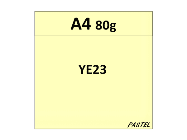 papier A4 80g kolor YE23 pastelowy żółty