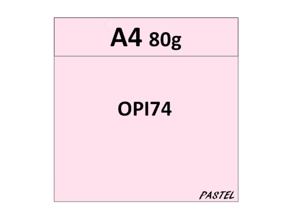 papier A4 80g kolor OPI74 pastelowy jasny różowy