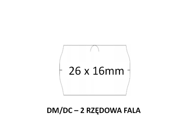 taśma dwurzędowa DM/DC biała