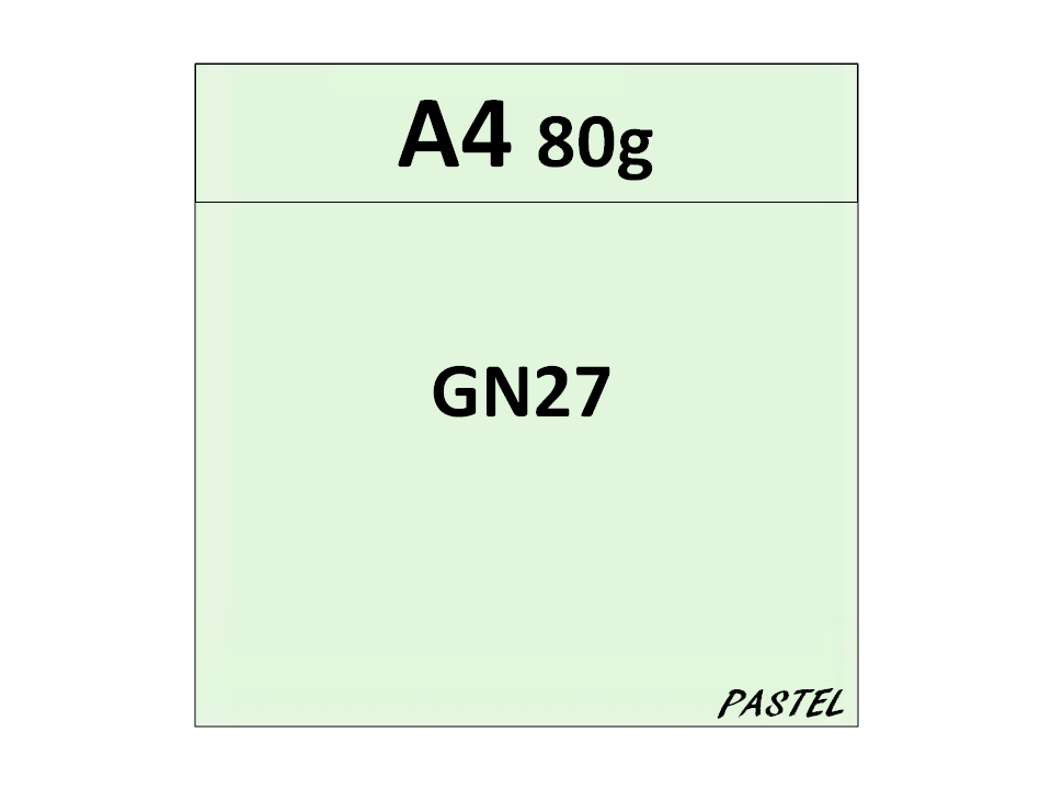 papier A4 80g kolor GN27 pastelowy zielony groszkowy