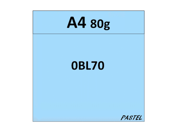 papier A4 80g kolor OBL70 pastelowy błękitny