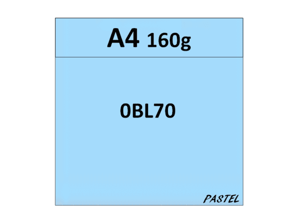 Papier kolorowy A4, 160g/m2, pastel OBL70, 250 arkuszy