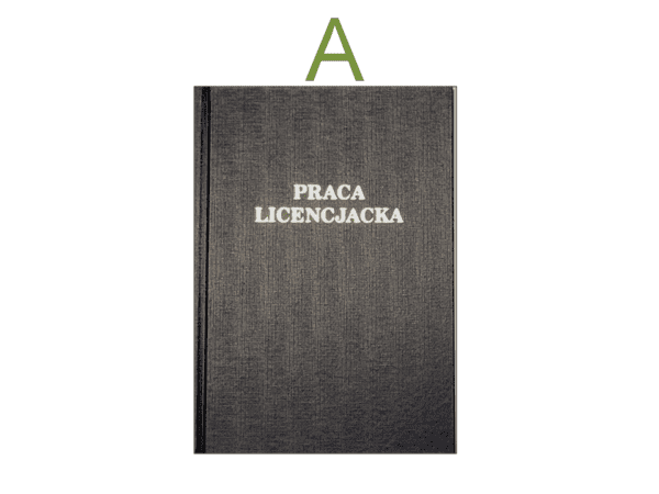 oprawa kanałowa twarda A PL kolor granatowy