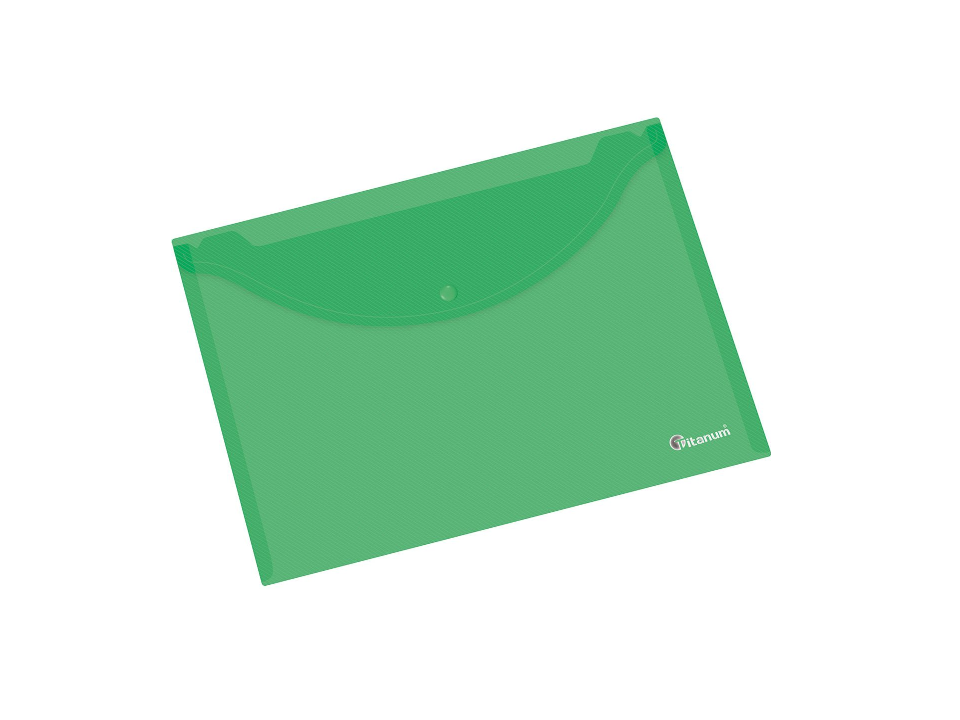teczka kopertowa A4 PP zielona transparentna