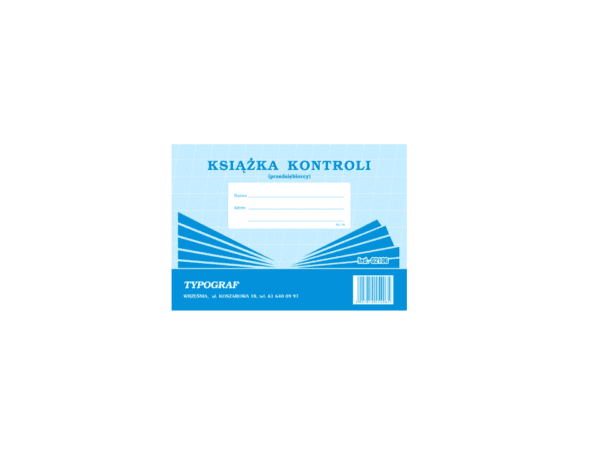 książka kontroli A5