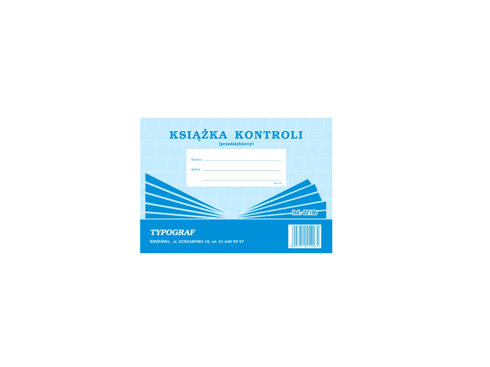 książka kontroli A5