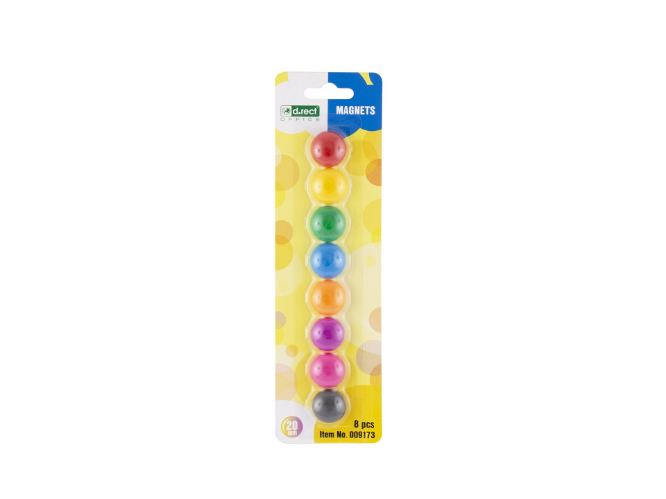 magnesy 20mm mix kolor 8 sztuk